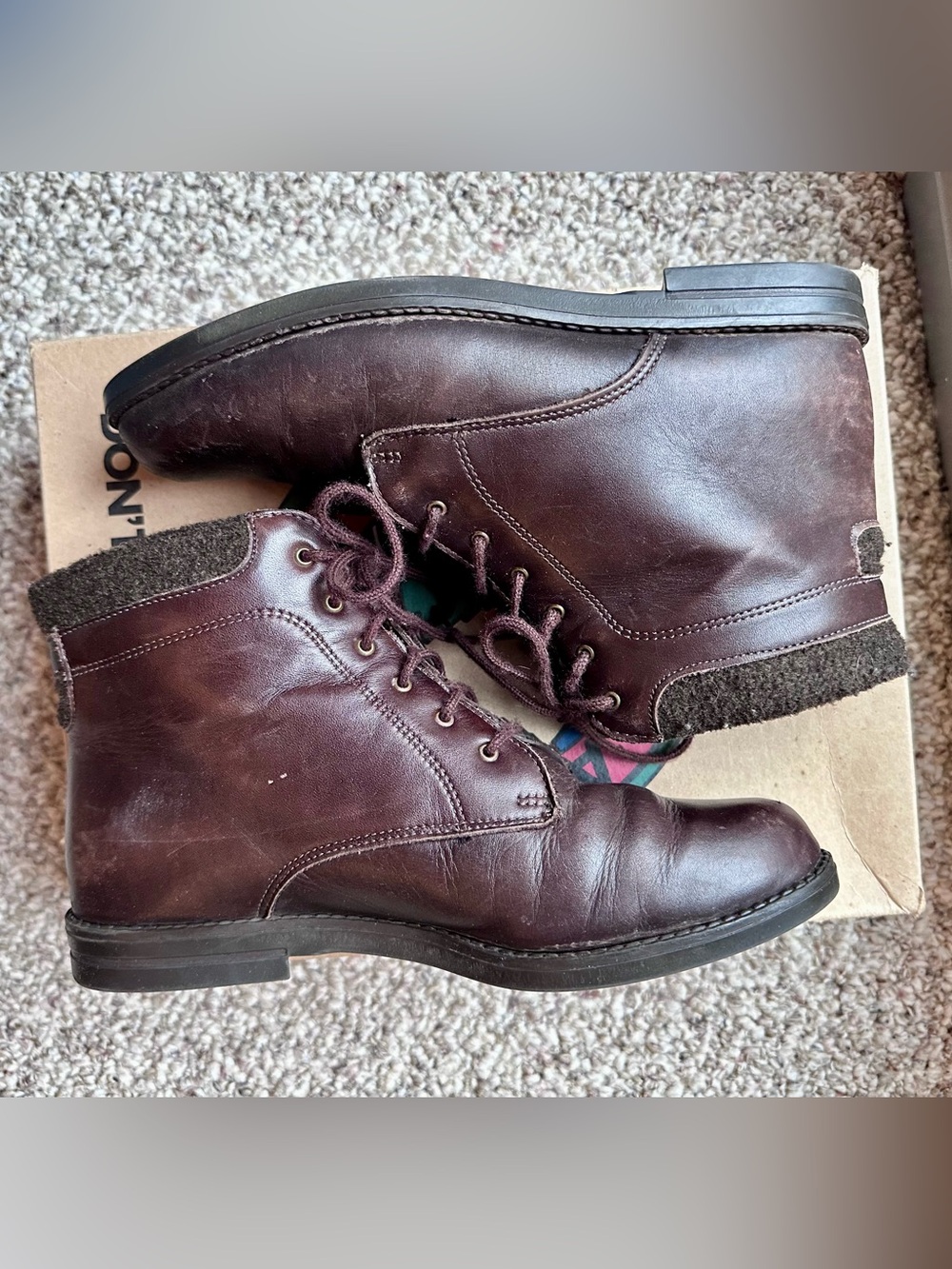 Vintage Canada North Leather Insulated Dark Brown Lace-Up Boots Size 8